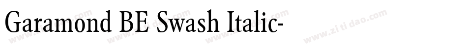 Garamond BE Swash Italic字体转换